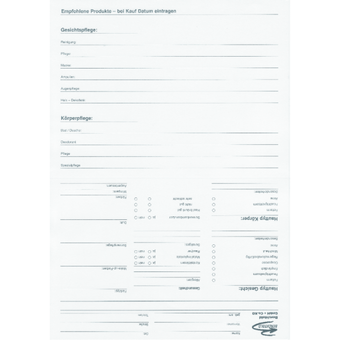 Cosmetics file cards (100 pcs)