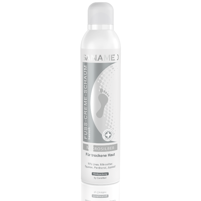 CareMed Fuß-Creme-Schaum "Mikrosilber"