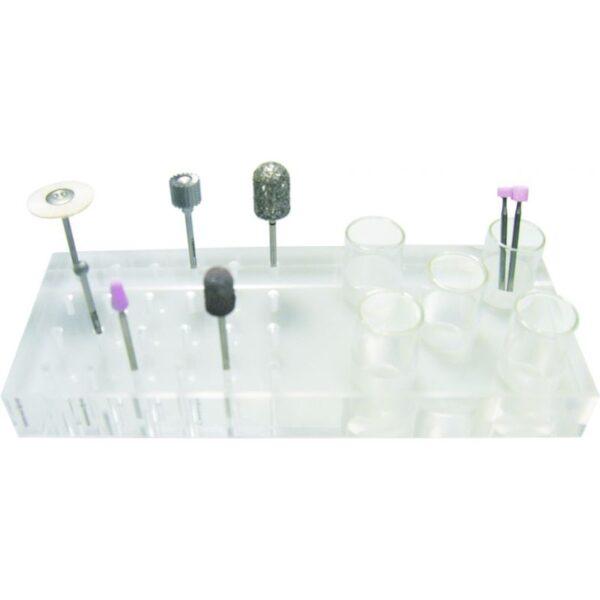 Fräserständer Acrylglas , mit Gläschen